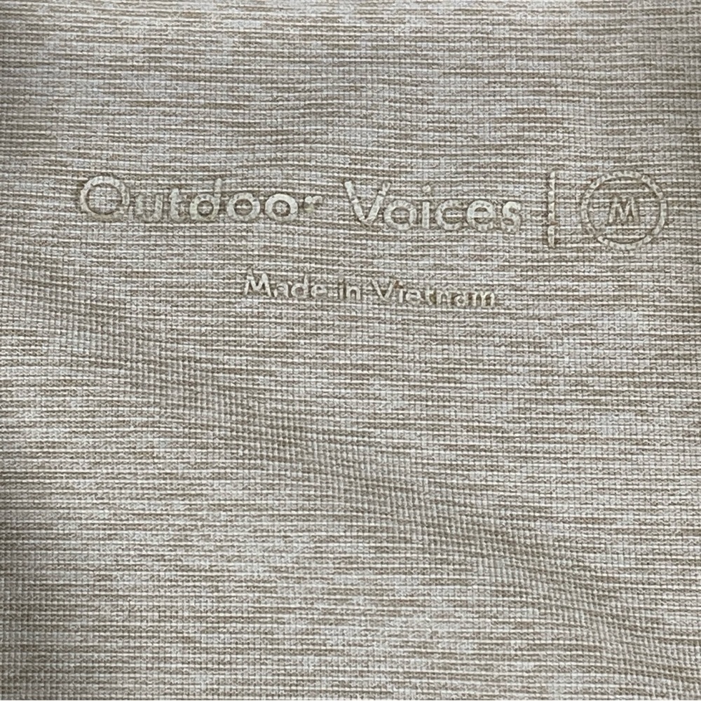 OUTDOOR VOICES Slash Back Open Back Cutout Crop Tank Heather Gray Sport Gym  M - Picture 5 of 10